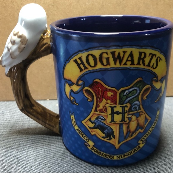 Warner Bros. Hogwarts Blue Mug with Owl Handle - Picture 2 of 4